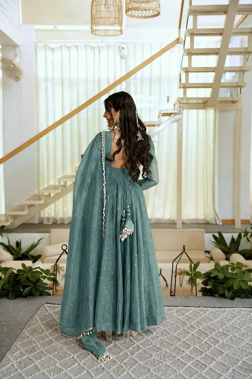 TEXTILEDEAL D.NO KD 1641 WHOLESALE READYMADE SALSA SILK PARTY WEAR GOWN PANT WITH DUPATTA ONLINE