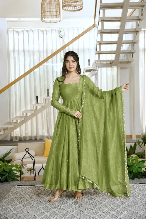 TEXTILEDEAL D.NO KD 1641 WHOLESALE READYMADE SALSA SILK PARTY WEAR GOWN PANT WITH DUPATTA ONLINE