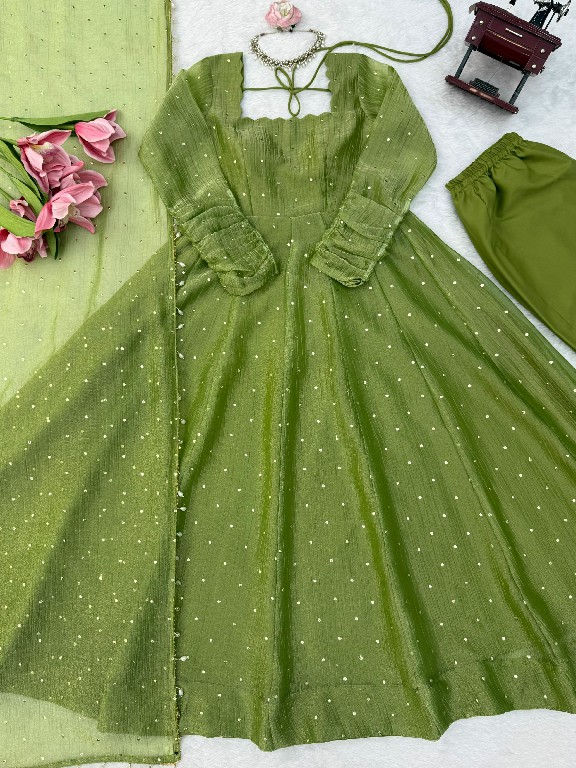 TEXTILEDEAL D.NO KD 1641 WHOLESALE READYMADE SALSA SILK PARTY WEAR GOWN PANT WITH DUPATTA ONLINE
