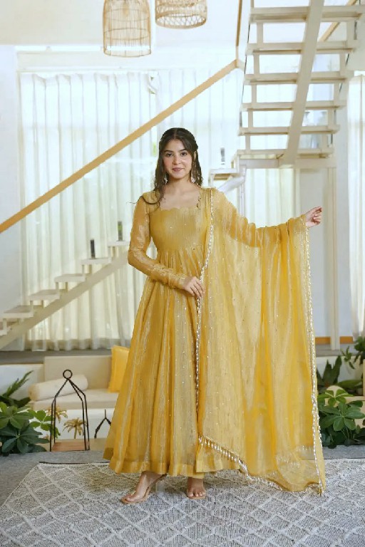 TEXTILEDEAL D.NO KD 1641 WHOLESALE READYMADE SALSA SILK PARTY WEAR GOWN PANT WITH DUPATTA ONLINE