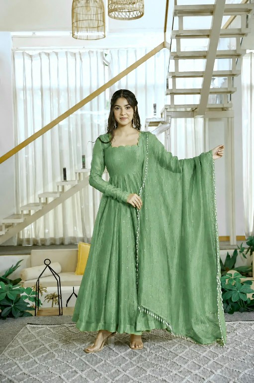TEXTILEDEAL D.NO KD 1641 WHOLESALE READYMADE SALSA SILK PARTY WEAR GOWN PANT WITH DUPATTA ONLINE