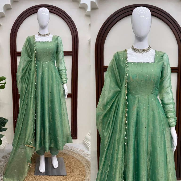 TEXTILEDEAL D.NO KD 1641 WHOLESALE READYMADE SALSA SILK PARTY WEAR GOWN PANT WITH DUPATTA ONLINE