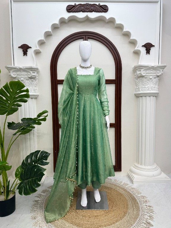 TEXTILEDEAL D.NO KD 1641 WHOLESALE READYMADE SALSA SILK PARTY WEAR GOWN PANT WITH DUPATTA ONLINE