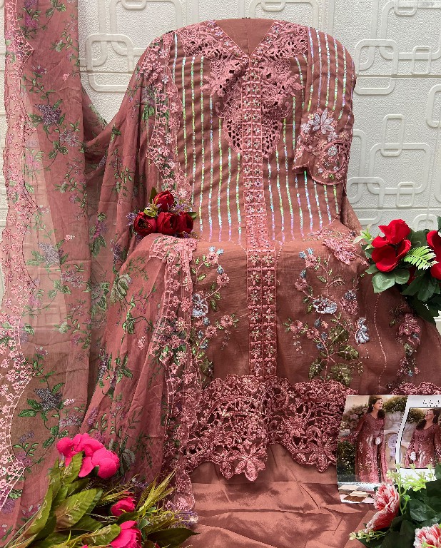ELAN STUDIO D.NO E-60 WHOLESALE CRUNCHY WITH HEAVY WORK PAKISTANI UNSTITCH SALWAR SUITS FOR EXPORT