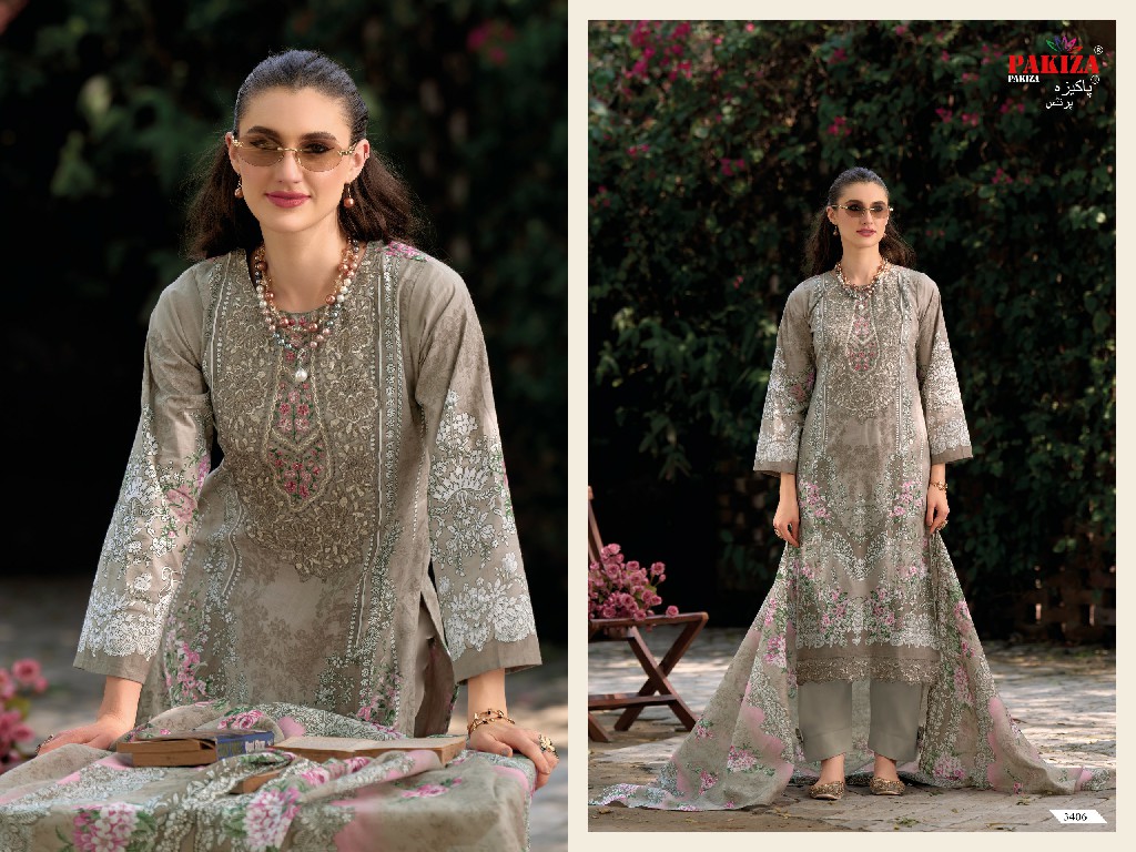 PAKIZA PRINTS HANIYA HIBA VOL 34 WHOLESALE LAWN COTTON WITH KASHMIRI PATCH WORK UNSTITCH SALWAR KAMEEZ FOR EXPORT