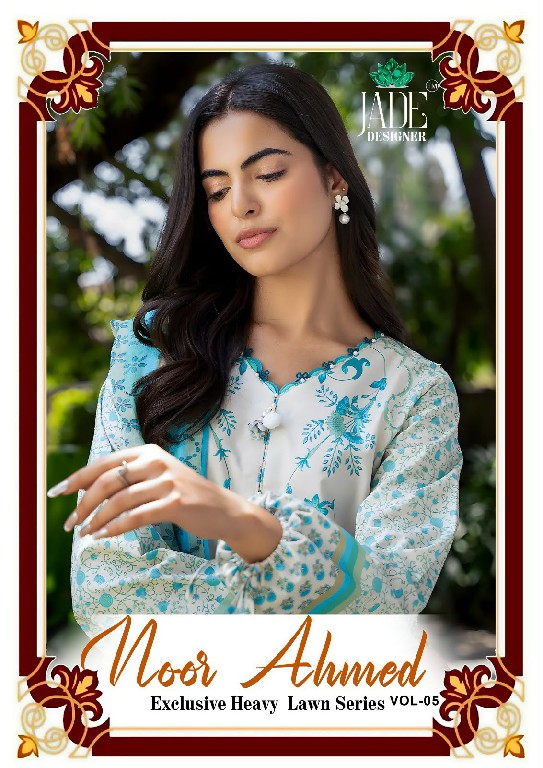 JADE NOOR AHMED VOL 5 WHOLESALE HEAVY LAWN COTTON KARACHI PRINTED DRESS MATERIAL ONLINE