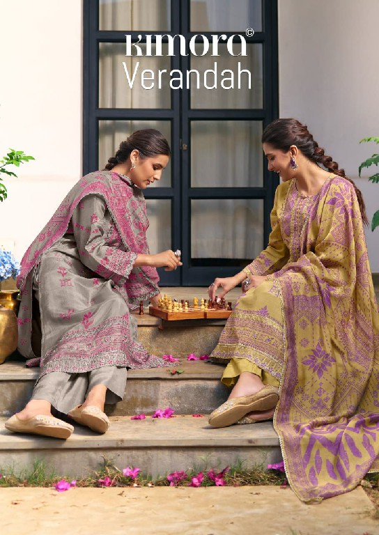 KIMORA VERANDAH WHOLESALE PURE MUSLIN SHIMMER ELEGANCE UNSTITCH SALWAR SUITS SUPPLIER