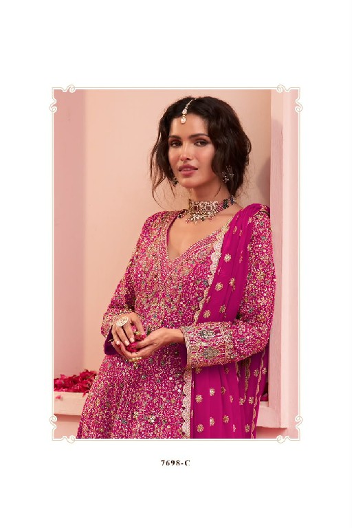 SAIRA BY GULKAYRA DESIGNER WHOLESALE READYMADE REAL GEORGETTE PARTY WEAR PLAZZO STYLE 3 PCS SUITS EXPORTER