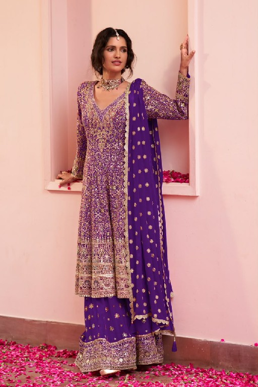 SAIRA BY GULKAYRA DESIGNER WHOLESALE READYMADE REAL GEORGETTE PARTY WEAR PLAZZO STYLE 3 PCS SUITS EXPORTER