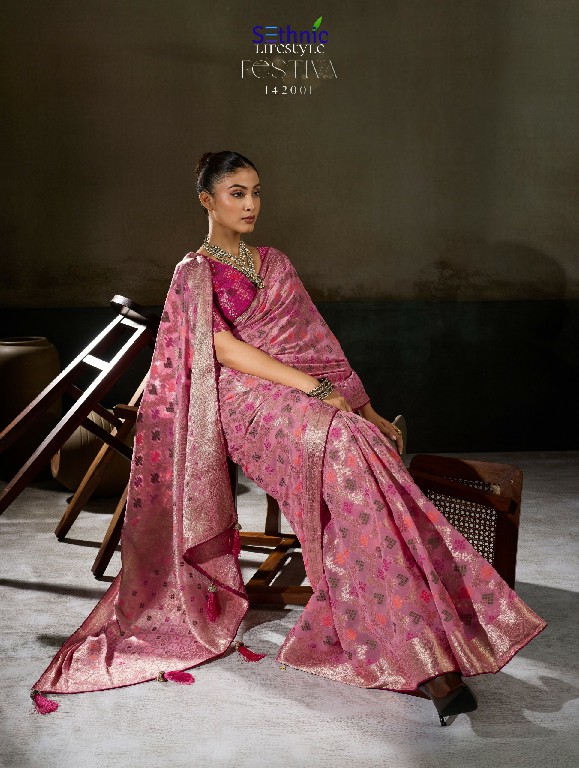 SETHNIC LIFESTYLE FESTIVA WHOLESALE KHADDI GEORGETTE TRADITIONAL WEAVES SAREES FOR WOMEN ONLINE