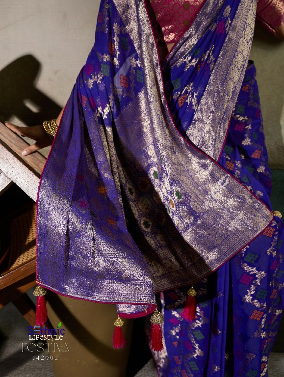 SETHNIC LIFESTYLE FESTIVA WHOLESALE KHADDI GEORGETTE TRADITIONAL WEAVES SAREES FOR WOMEN ONLINE
