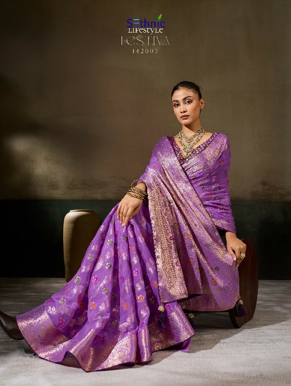 SETHNIC LIFESTYLE FESTIVA WHOLESALE KHADDI GEORGETTE TRADITIONAL WEAVES SAREES FOR WOMEN ONLINE