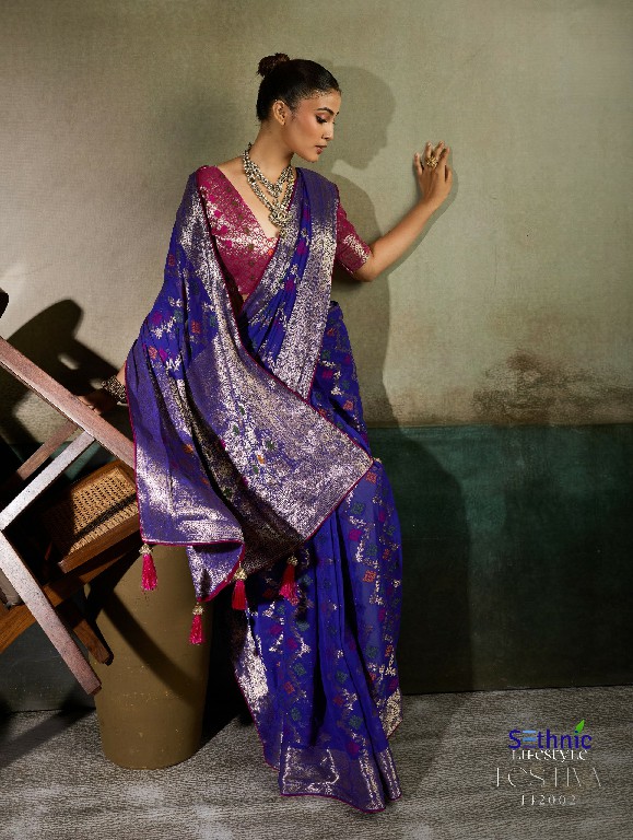 SETHNIC LIFESTYLE FESTIVA WHOLESALE KHADDI GEORGETTE TRADITIONAL WEAVES SAREES FOR WOMEN ONLINE
