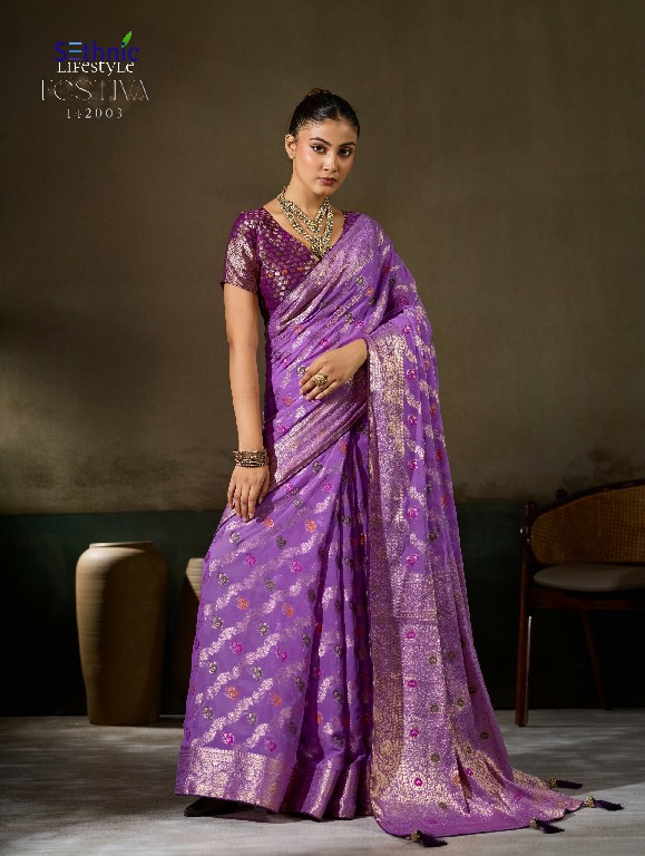 SETHNIC LIFESTYLE FESTIVA WHOLESALE KHADDI GEORGETTE TRADITIONAL WEAVES SAREES FOR WOMEN ONLINE