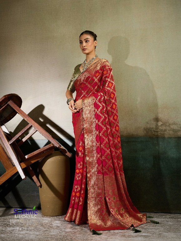 SETHNIC LIFESTYLE FESTIVA WHOLESALE KHADDI GEORGETTE TRADITIONAL WEAVES SAREES FOR WOMEN ONLINE