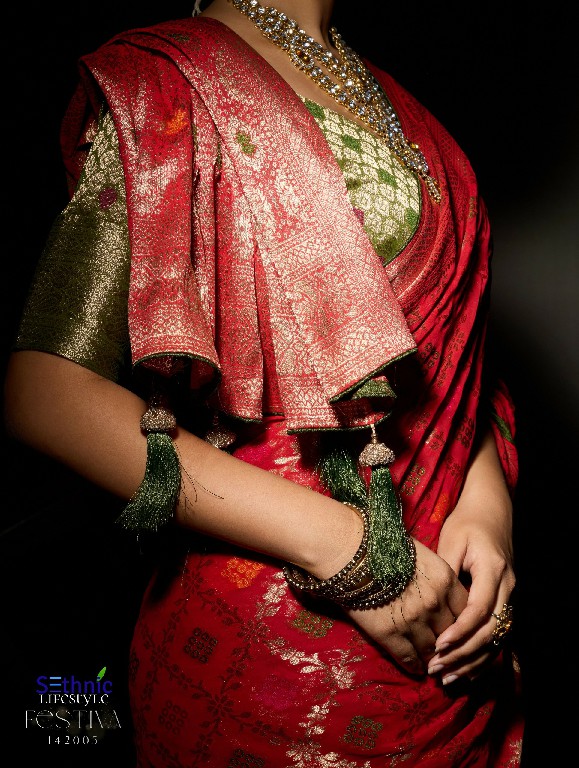 SETHNIC LIFESTYLE FESTIVA WHOLESALE KHADDI GEORGETTE TRADITIONAL WEAVES SAREES FOR WOMEN ONLINE