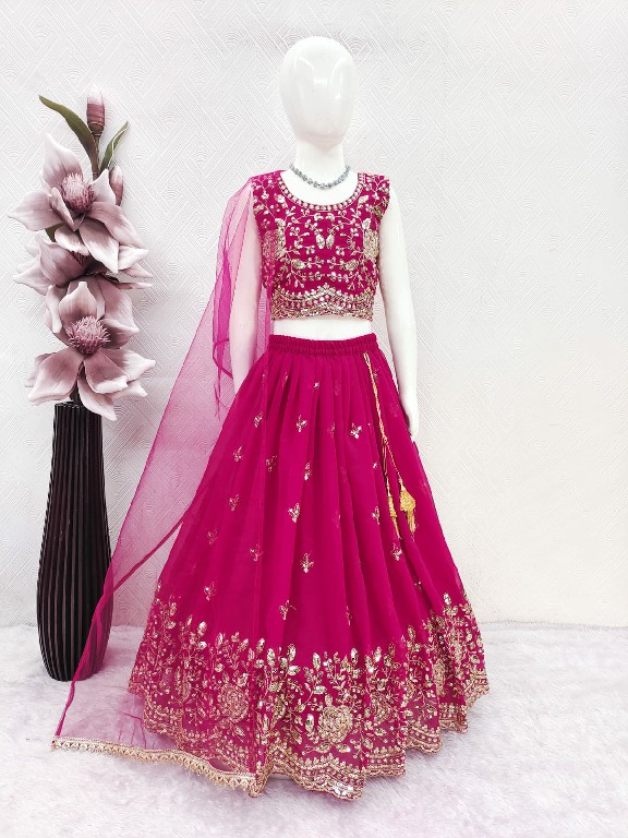 TEXTILEDEAL PRESENT READYMADE GEORGETTE WITH WORK FESTIVE WEAR LEHENGA CHOLI FOR KIDS ONLINE