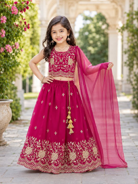 TEXTILEDEAL PRESENT READYMADE GEORGETTE WITH WORK FESTIVE WEAR LEHENGA CHOLI FOR KIDS ONLINE