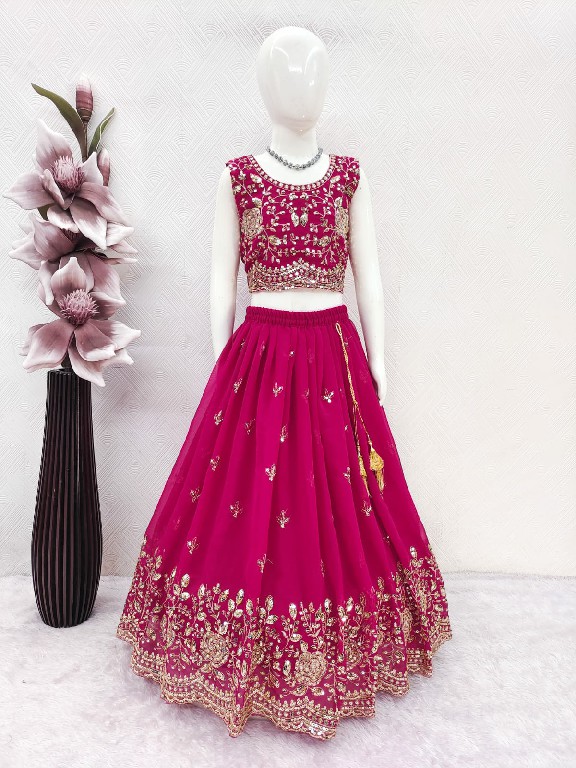 TEXTILEDEAL PRESENT READYMADE GEORGETTE WITH WORK FESTIVE WEAR LEHENGA CHOLI FOR KIDS ONLINE