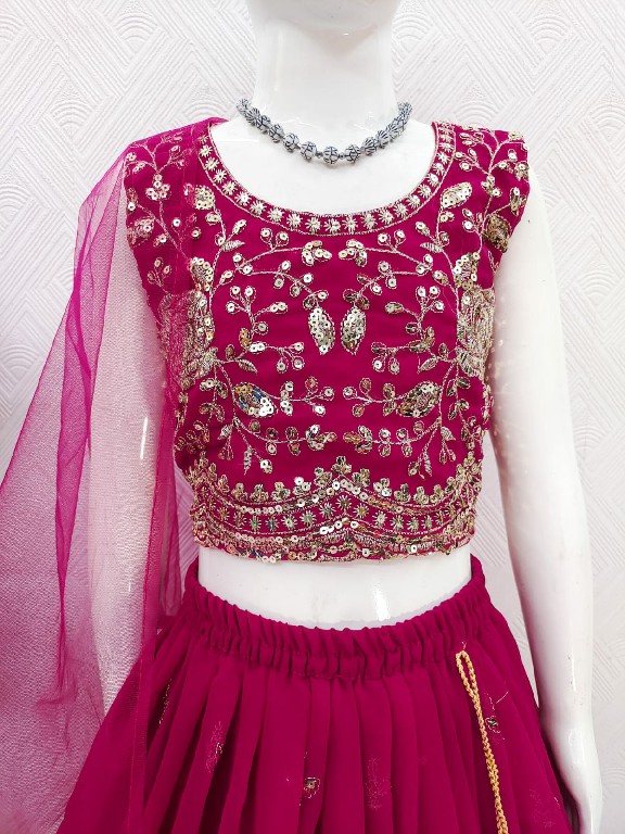 TEXTILEDEAL PRESENT READYMADE GEORGETTE WITH WORK FESTIVE WEAR LEHENGA CHOLI FOR KIDS ONLINE