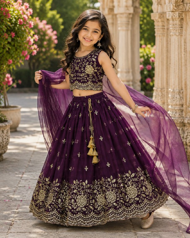 TEXTILEDEAL PRESENT READYMADE GEORGETTE WITH WORK FESTIVE WEAR LEHENGA CHOLI FOR KIDS ONLINE