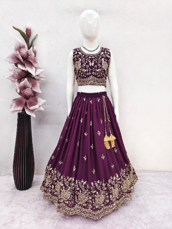 TEXTILEDEAL PRESENT READYMADE GEORGETTE WITH WORK FESTIVE WEAR LEHENGA CHOLI FOR KIDS ONLINE
