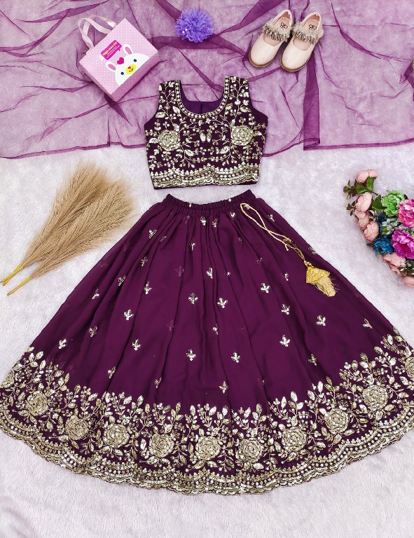 TEXTILEDEAL PRESENT READYMADE GEORGETTE WITH WORK FESTIVE WEAR LEHENGA CHOLI FOR KIDS ONLINE