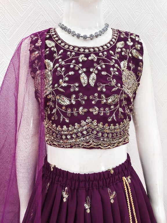 TEXTILEDEAL PRESENT READYMADE GEORGETTE WITH WORK FESTIVE WEAR LEHENGA CHOLI FOR KIDS ONLINE