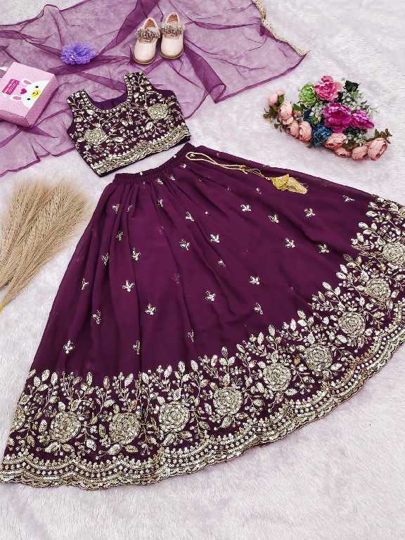TEXTILEDEAL PRESENT READYMADE GEORGETTE WITH WORK FESTIVE WEAR LEHENGA CHOLI FOR KIDS ONLINE
