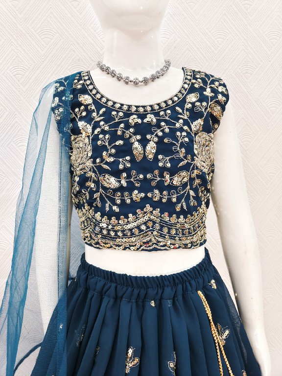 TEXTILEDEAL PRESENT READYMADE GEORGETTE WITH WORK FESTIVE WEAR LEHENGA CHOLI FOR KIDS ONLINE