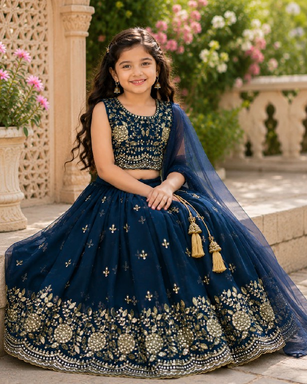 TEXTILEDEAL PRESENT READYMADE GEORGETTE WITH WORK FESTIVE WEAR LEHENGA CHOLI FOR KIDS ONLINE