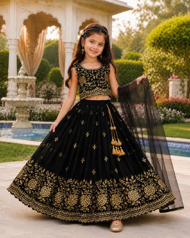 TEXTILEDEAL PRESENT READYMADE GEORGETTE WITH WORK FESTIVE WEAR LEHENGA CHOLI FOR KIDS ONLINE