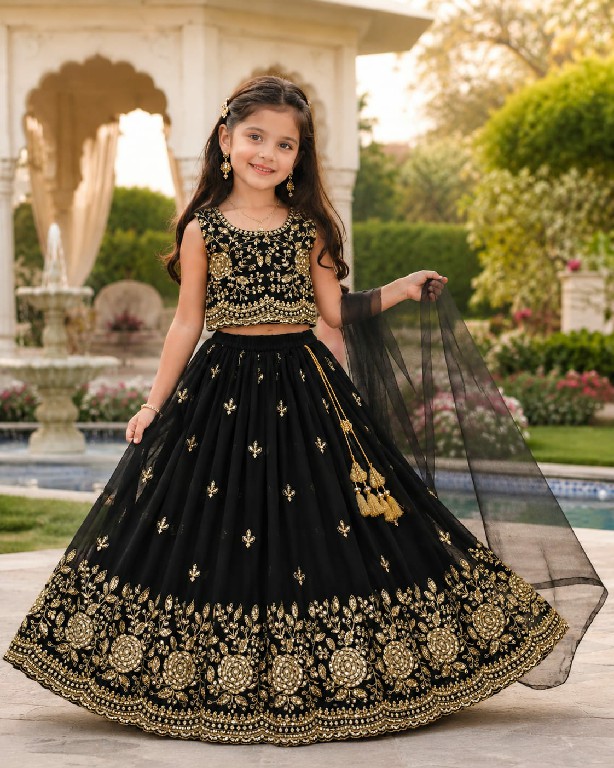 TEXTILEDEAL PRESENT READYMADE GEORGETTE WITH WORK FESTIVE WEAR LEHENGA CHOLI FOR KIDS ONLINE