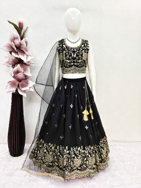 TEXTILEDEAL PRESENT READYMADE GEORGETTE WITH WORK FESTIVE WEAR LEHENGA CHOLI FOR KIDS ONLINE