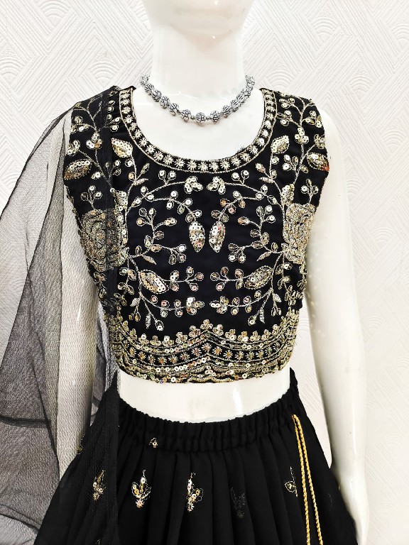 TEXTILEDEAL PRESENT READYMADE GEORGETTE WITH WORK FESTIVE WEAR LEHENGA CHOLI FOR KIDS ONLINE