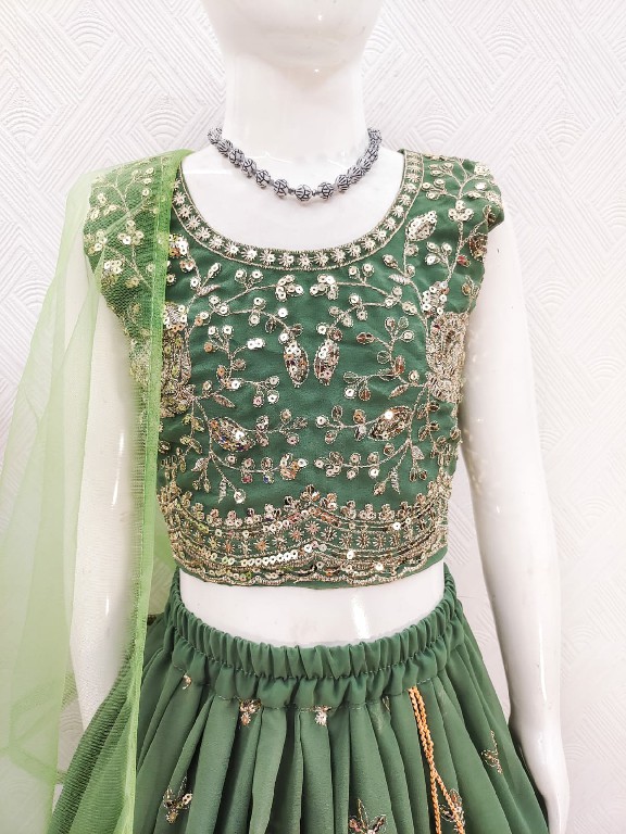 TEXTILEDEAL PRESENT READYMADE GEORGETTE WITH WORK FESTIVE WEAR LEHENGA CHOLI FOR KIDS ONLINE