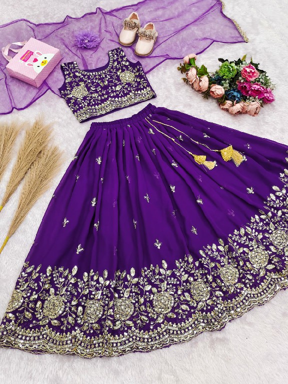 TEXTILEDEAL PRESENT READYMADE GEORGETTE WITH WORK FESTIVE WEAR LEHENGA CHOLI FOR KIDS ONLINE