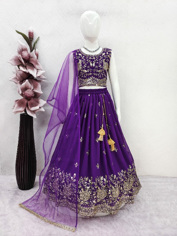 TEXTILEDEAL PRESENT READYMADE GEORGETTE WITH WORK FESTIVE WEAR LEHENGA CHOLI FOR KIDS ONLINE