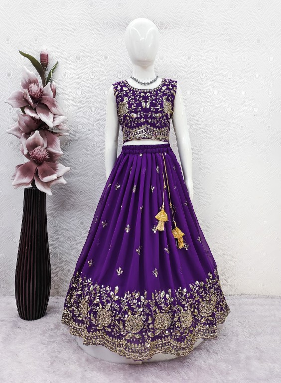 TEXTILEDEAL PRESENT READYMADE GEORGETTE WITH WORK FESTIVE WEAR LEHENGA CHOLI FOR KIDS ONLINE