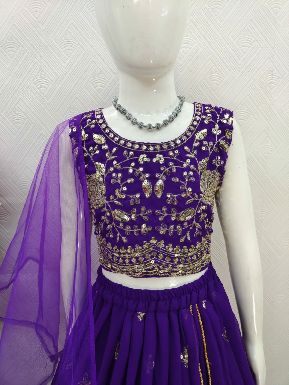 TEXTILEDEAL PRESENT READYMADE GEORGETTE WITH WORK FESTIVE WEAR LEHENGA CHOLI FOR KIDS ONLINE