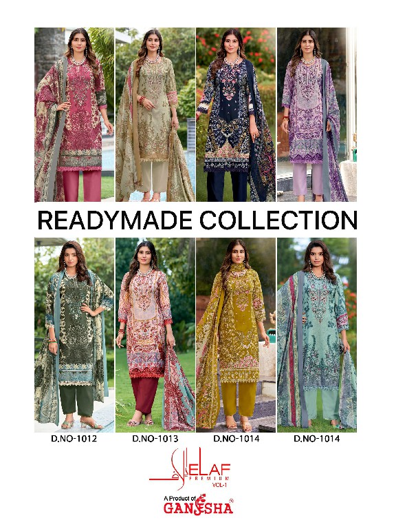 GANESHA ELAF PREMIUM VOL 1 WHOLESALE COTTON KARACHI STYLE FULLY STITCHED 3 PCS SUITS FOR EXPORT