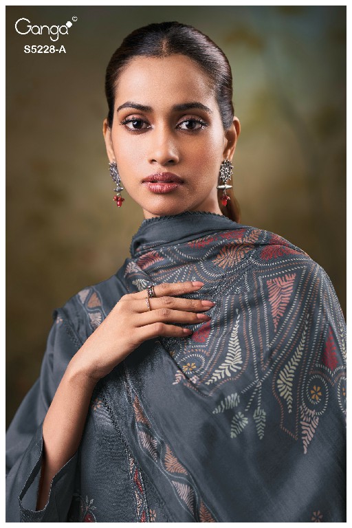GANGA MAHEYA S5228 WHOLESALE PREMIUM CORDUROY AMAZING UNSTITCH SALWAR SUITS EXPORTER