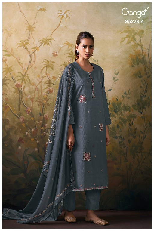 GANGA MAHEYA S5228 WHOLESALE PREMIUM CORDUROY AMAZING UNSTITCH SALWAR SUITS EXPORTER