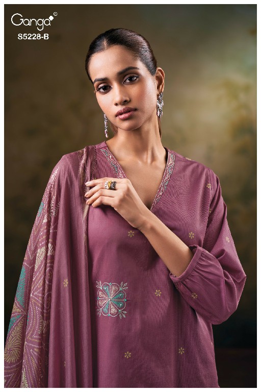GANGA MAHEYA S5228 WHOLESALE PREMIUM CORDUROY AMAZING UNSTITCH SALWAR SUITS EXPORTER
