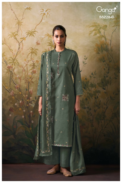 GANGA MAHEYA S5228 WHOLESALE PREMIUM CORDUROY AMAZING UNSTITCH SALWAR SUITS EXPORTER