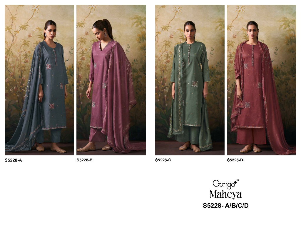 GANGA MAHEYA S5228 WHOLESALE PREMIUM CORDUROY AMAZING UNSTITCH SALWAR SUITS EXPORTER