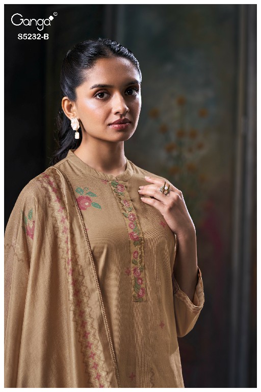 GANGA KEYARA S5232 WHOLESALE PREMIUM CORDUROY FANCY DESIGN UNSTITCH SALWAR SUITS FOR EXPORT