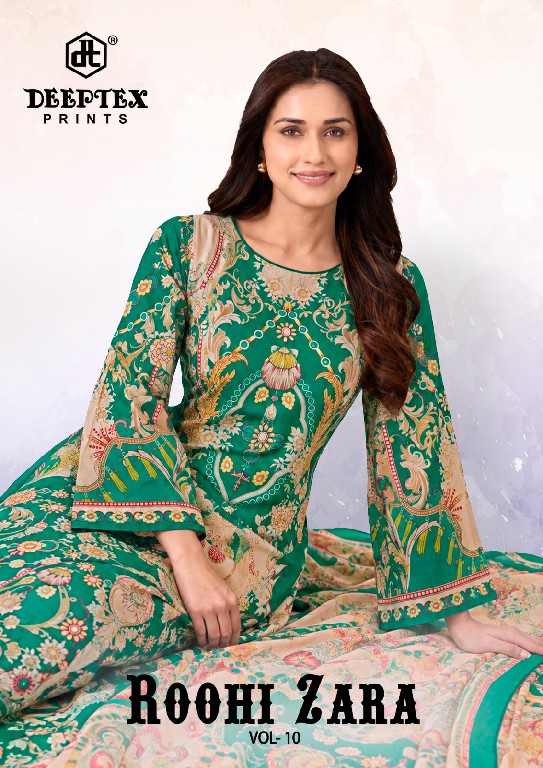 DEEPTEX PRINTS ROOHI ZARA VOL 10 WHOLESALE HEAVY LAWN KARACHI STYLE PRINTED PAKISTANI DRESS MATERIAL FOR EXPORT