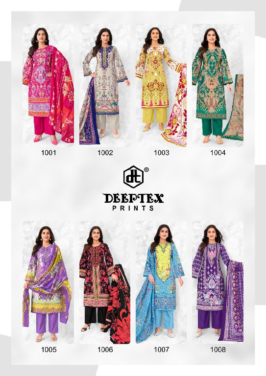 DEEPTEX PRINTS ROOHI ZARA VOL 10 WHOLESALE HEAVY LAWN KARACHI STYLE PRINTED PAKISTANI DRESS MATERIAL FOR EXPORT