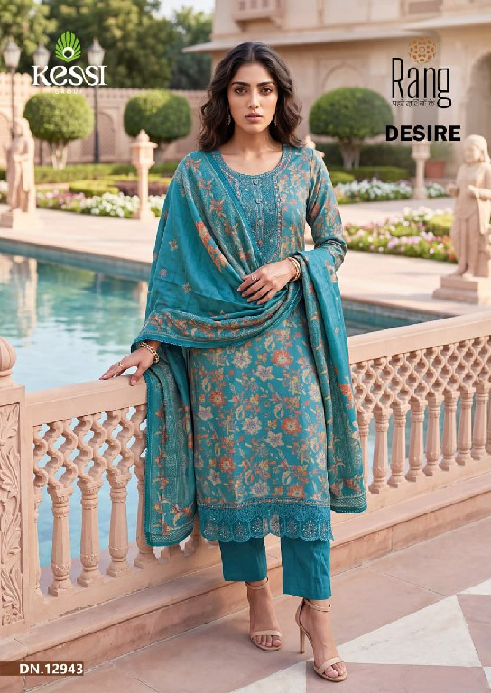 KESSI RANG DESIRE WHOLESALE TWILL BEMBERG MUSLIN FANCY WORK UNSTITCH SALWAR SUITS EXPORTER